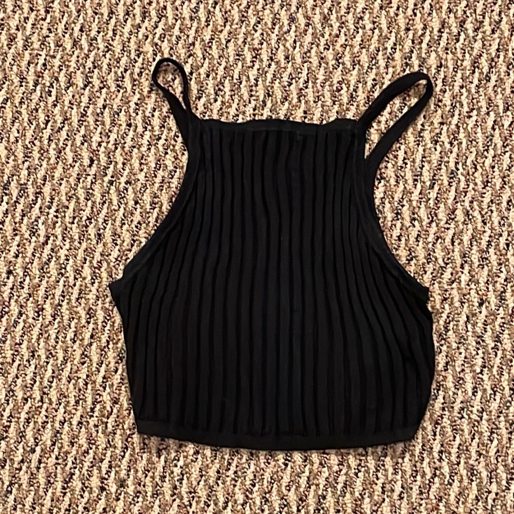 BDG black knit high neck crop top - Picture 2 of 3